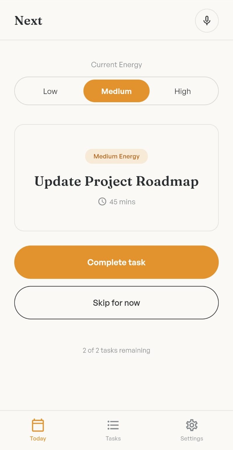 Today Screen UI