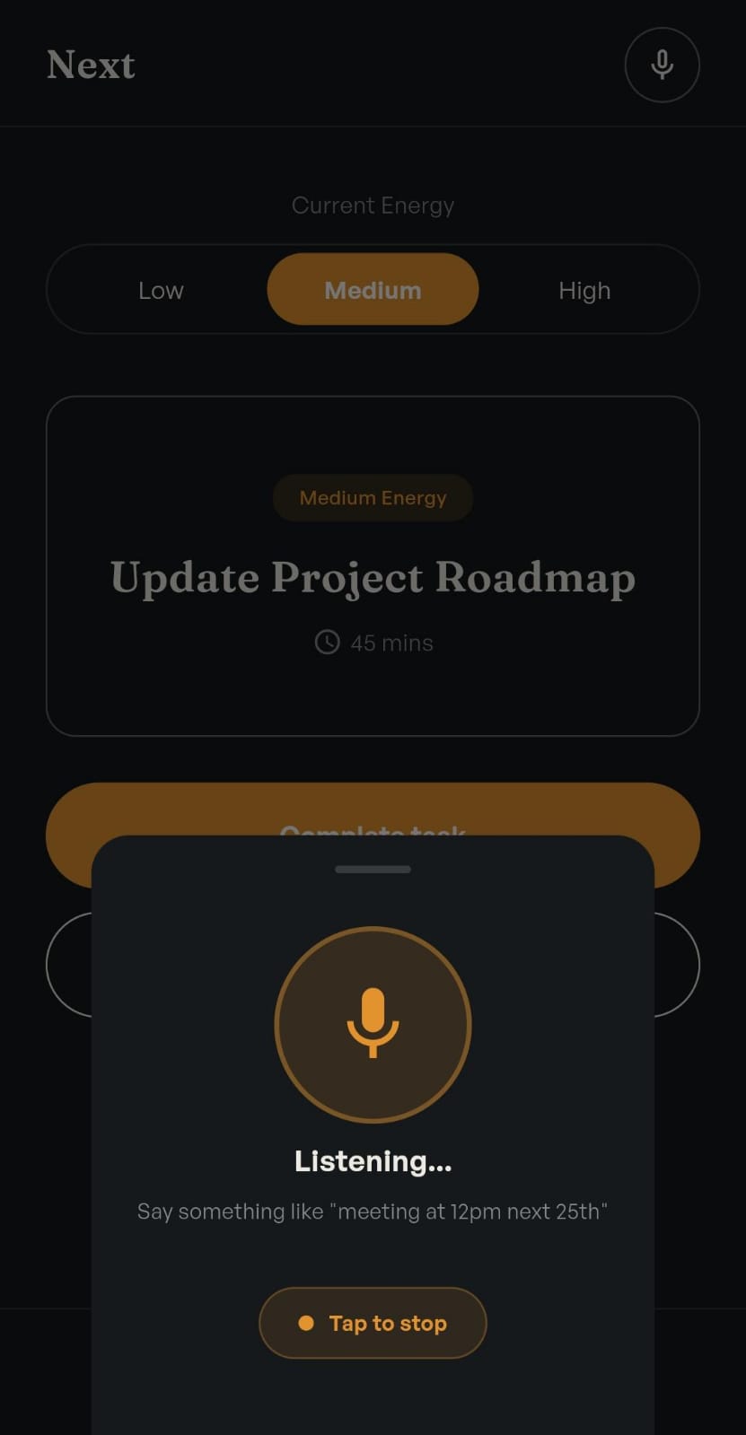 Voice Input UI